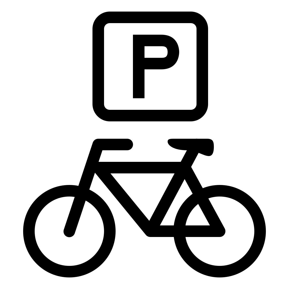 ios 17 outlined style 自行车停放 icon