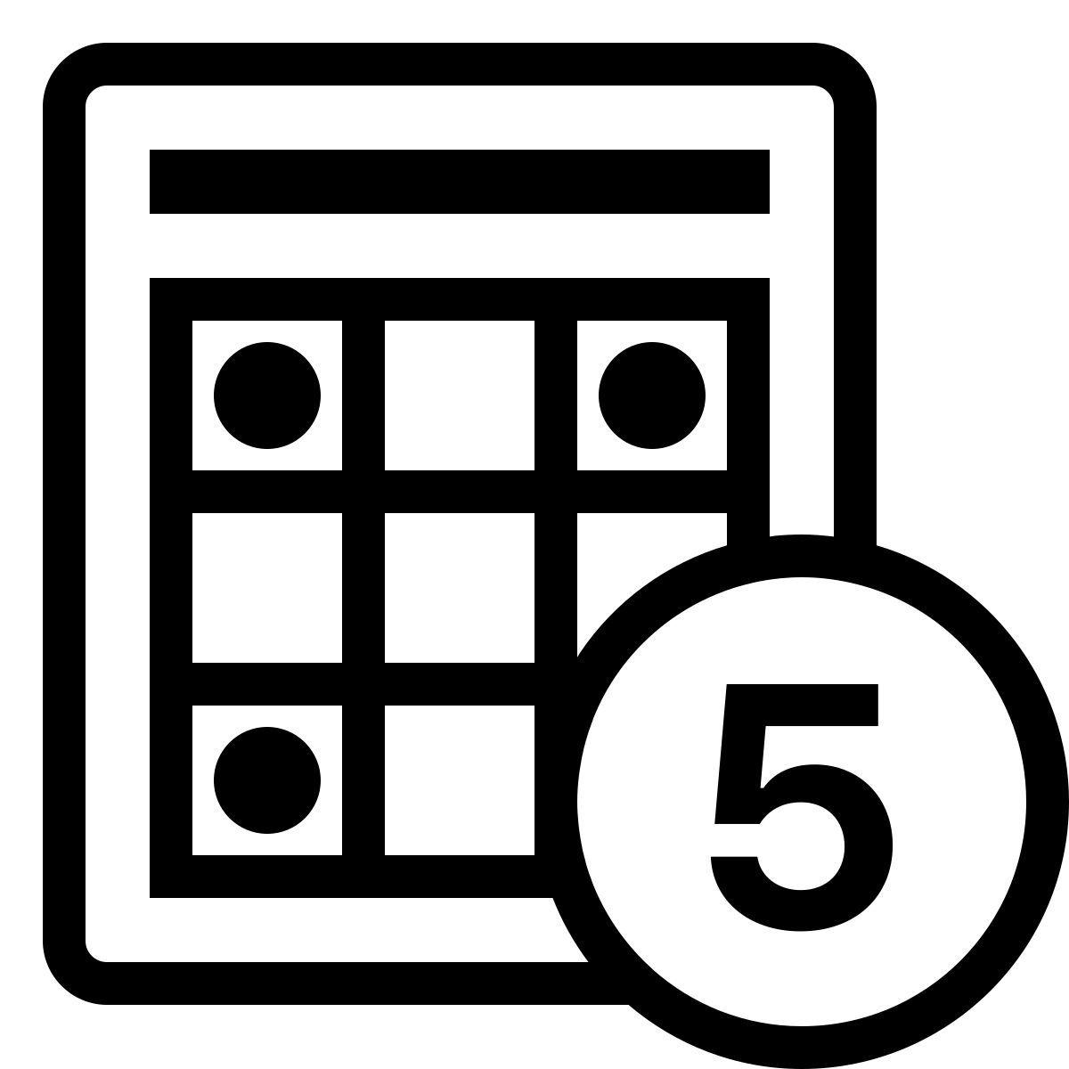 ios 17 outlined style bingo icon