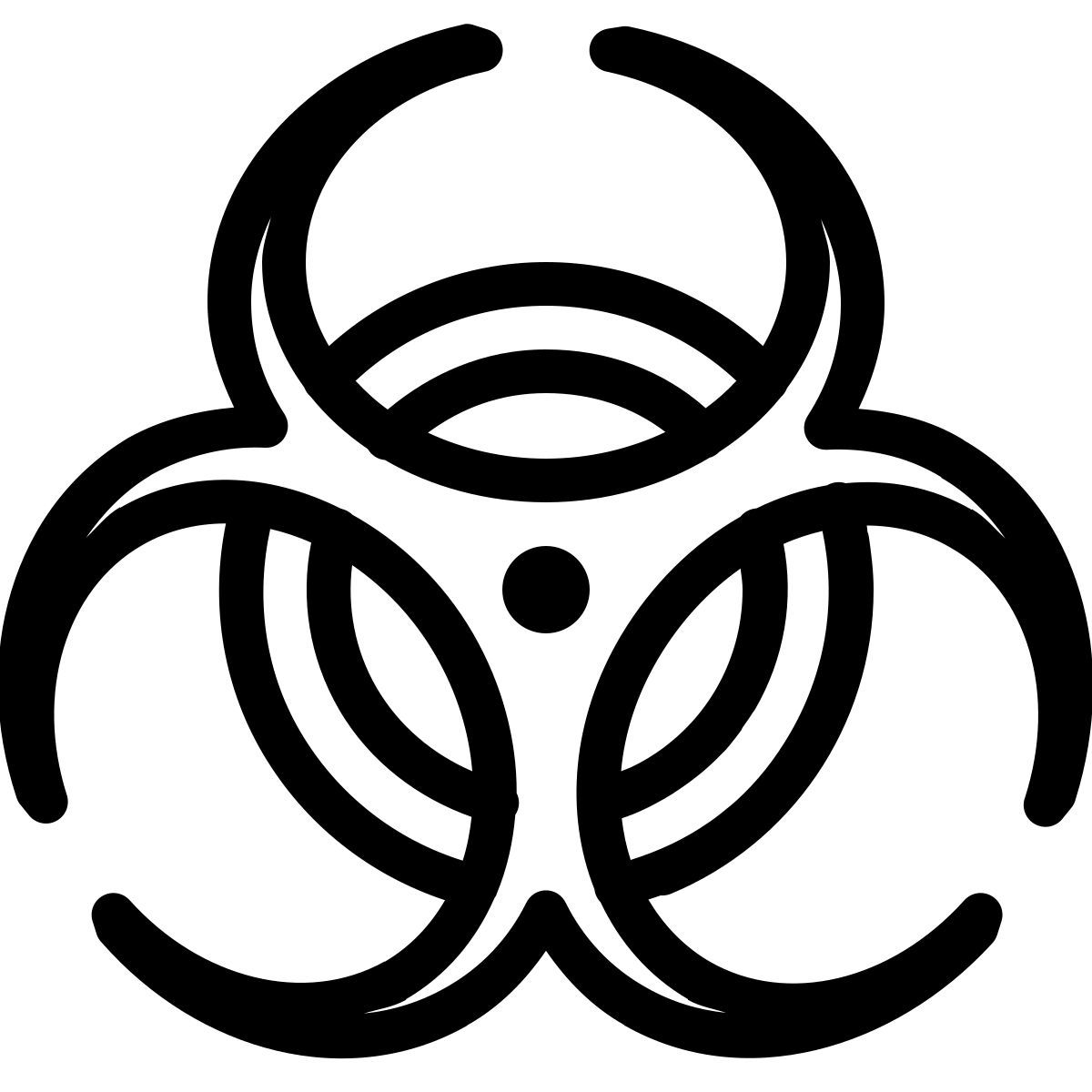 ios 17 outlined style riesgo biológico icon