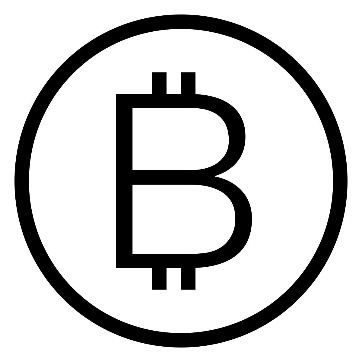ios 17 outlined style bitcoin icon