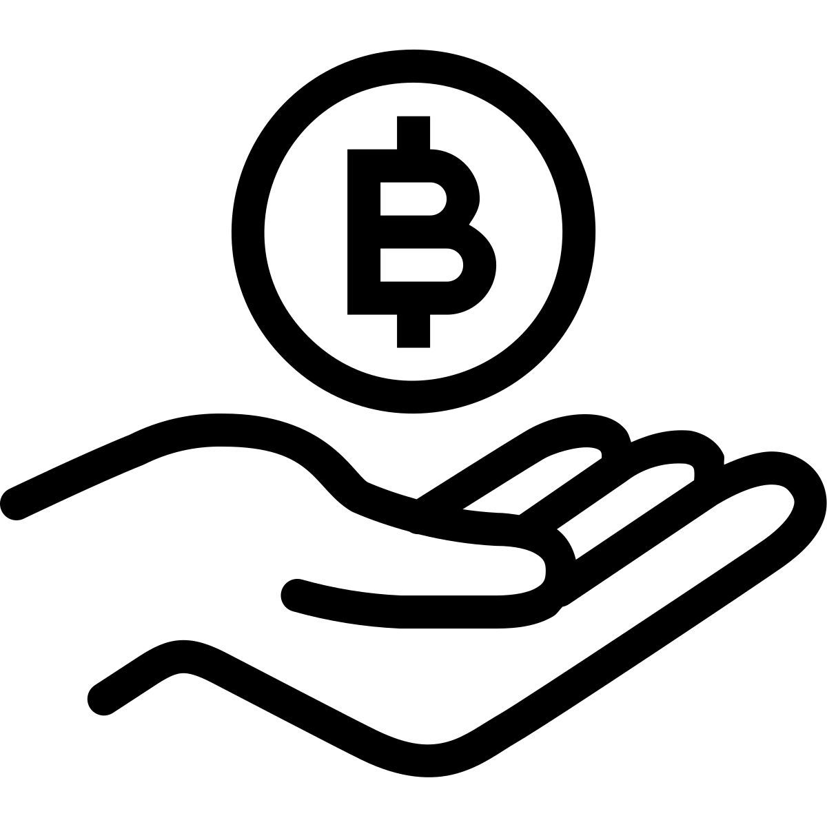 ios 17 outlined style bitcoin akzeptiert icon