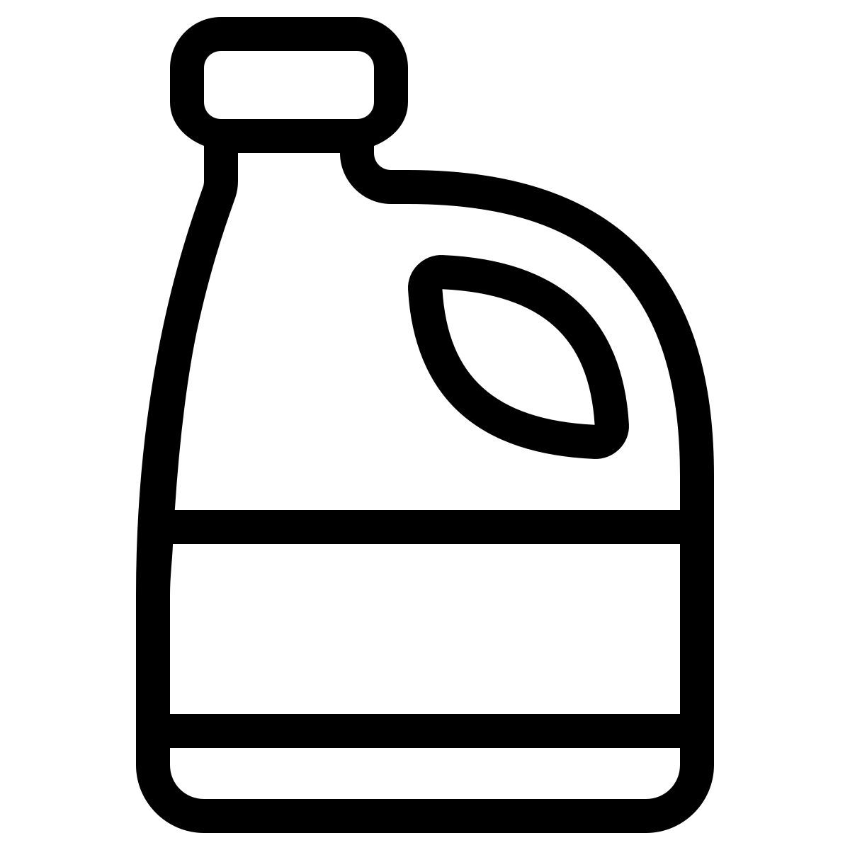 ios 17 outlined style bottiglia di candeggina icon