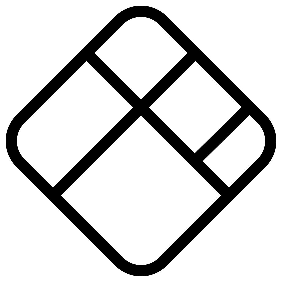 ios 17 outlined style 블록 체인 새로운 로고 icon