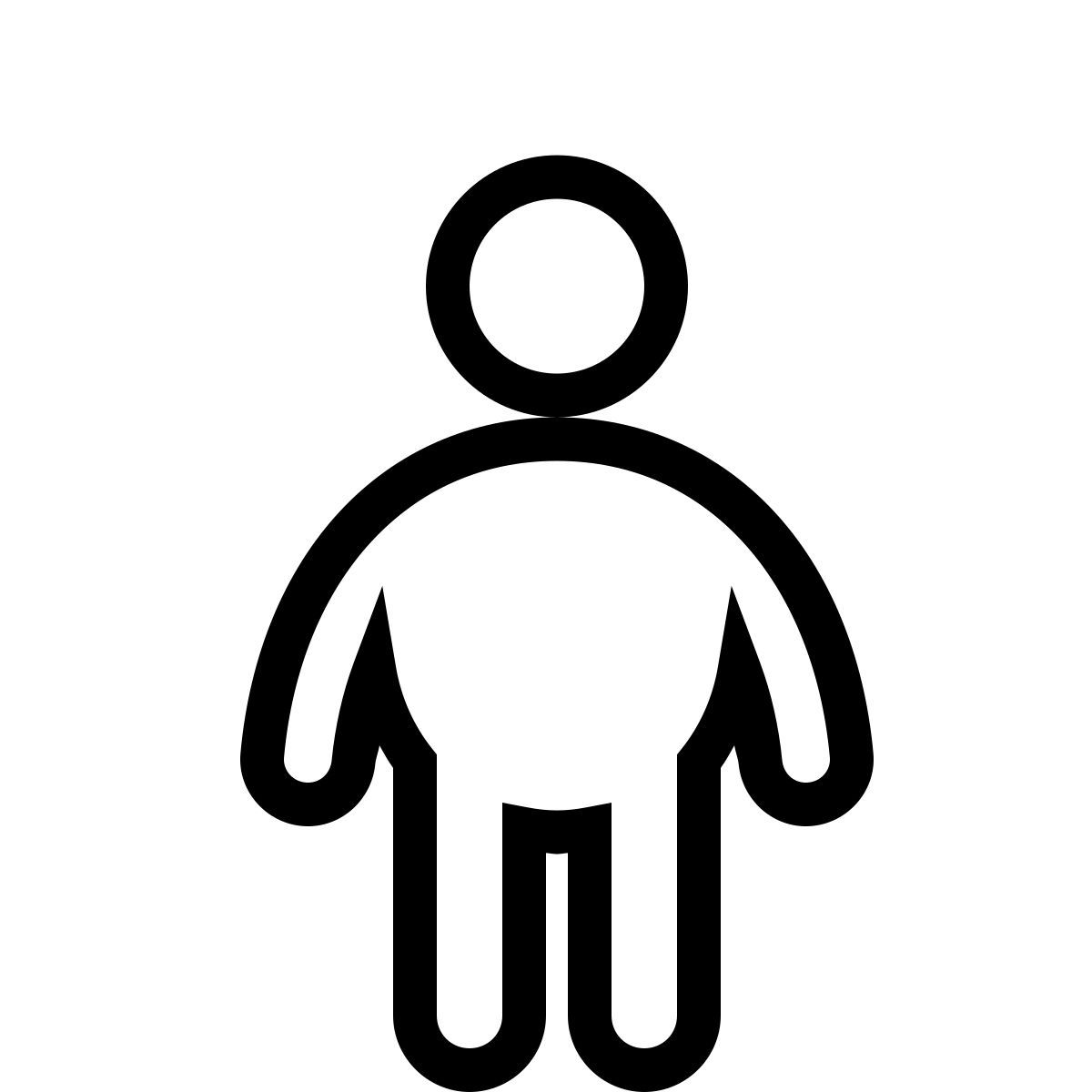 ios 17 outlined style 体型超重 icon