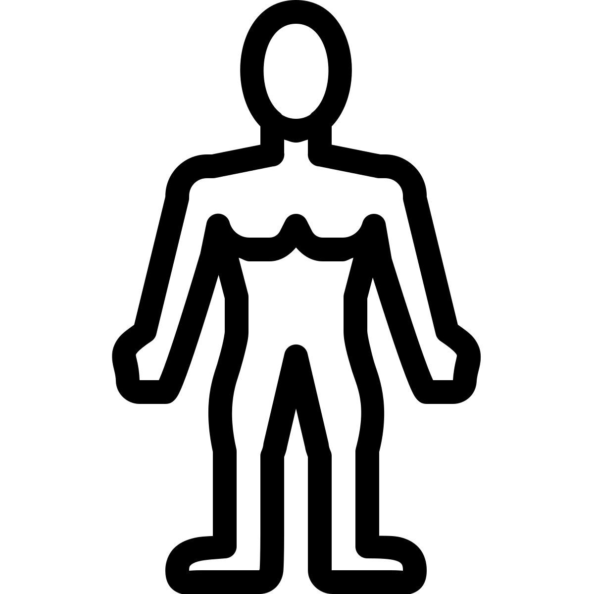 ios 17 outlined style body icon