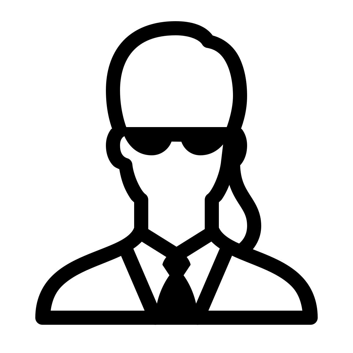 ios 17 outlined style 경호원 남성 icon