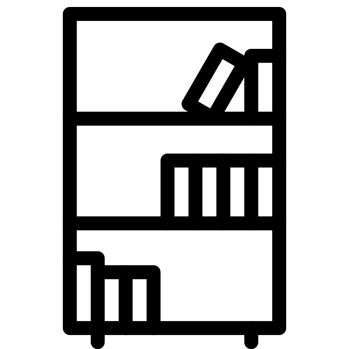 ios 17 outlined style bibliothèque icon