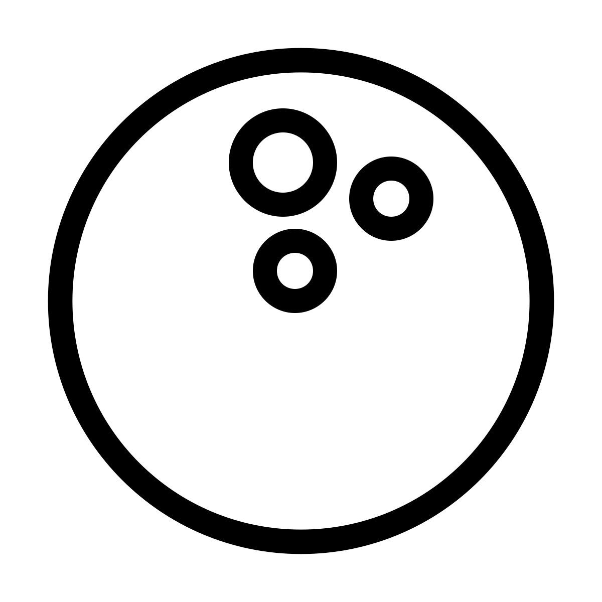 ios 17 outlined style bola de bolos icon