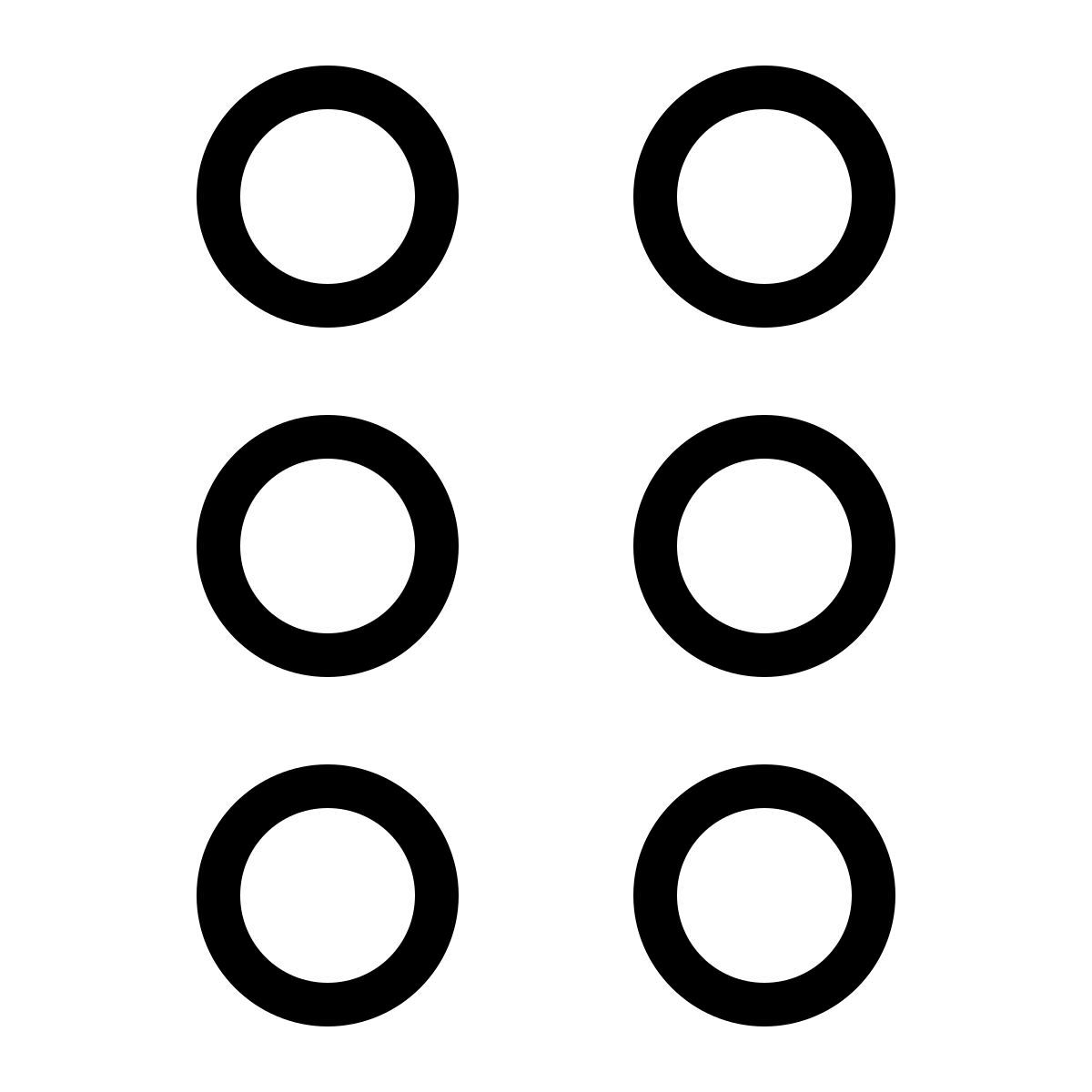 ios 17 outlined style 점자 icon