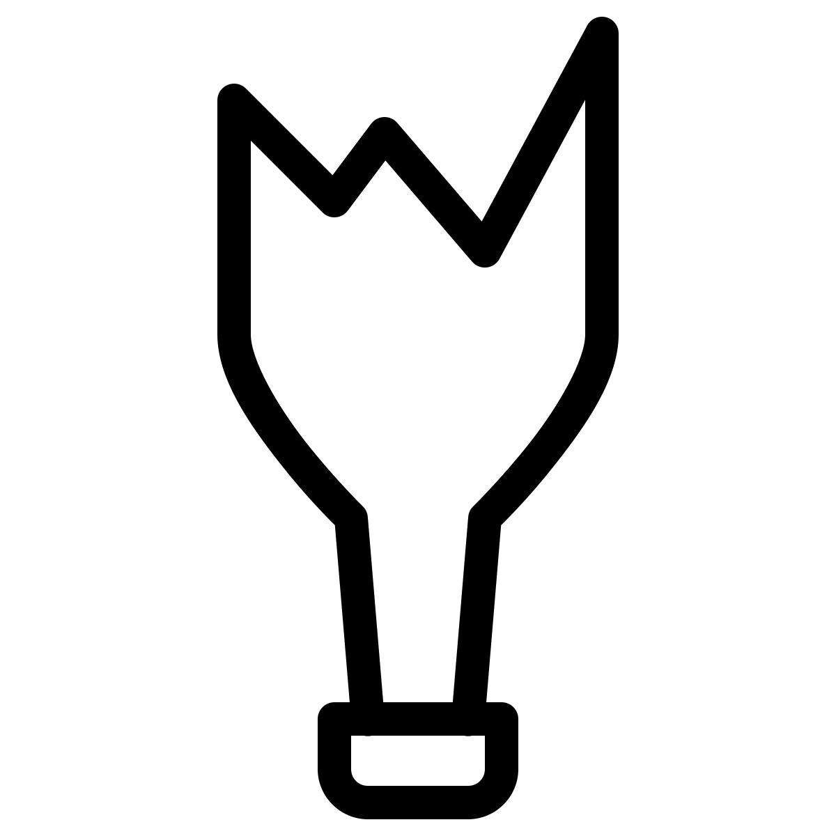 ios 17 outlined style botella rota icon