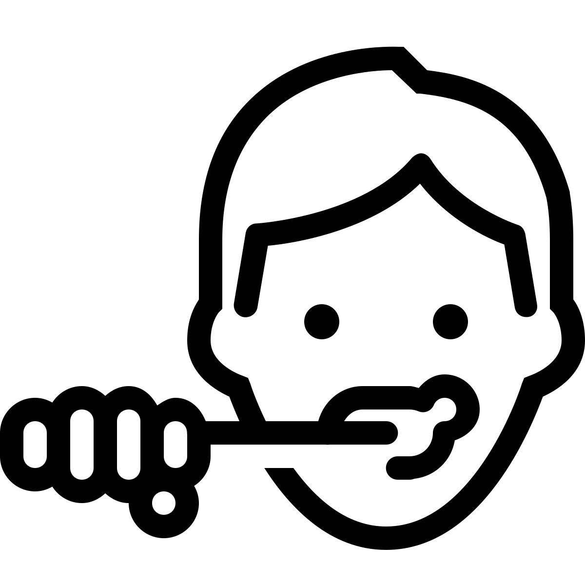 ios 17 outlined style brushing teeth icon