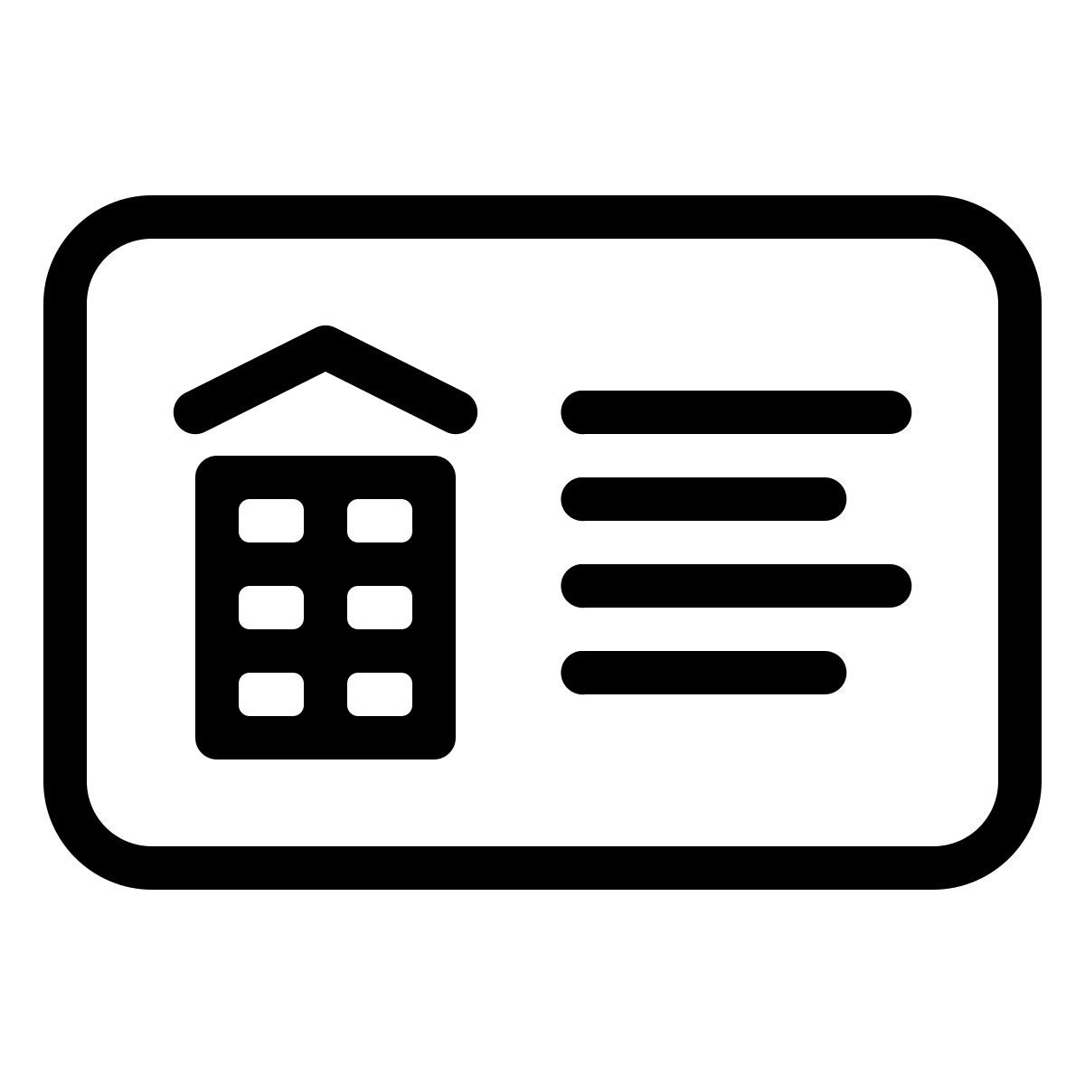 ios 17 outlined style buildings insurance icon