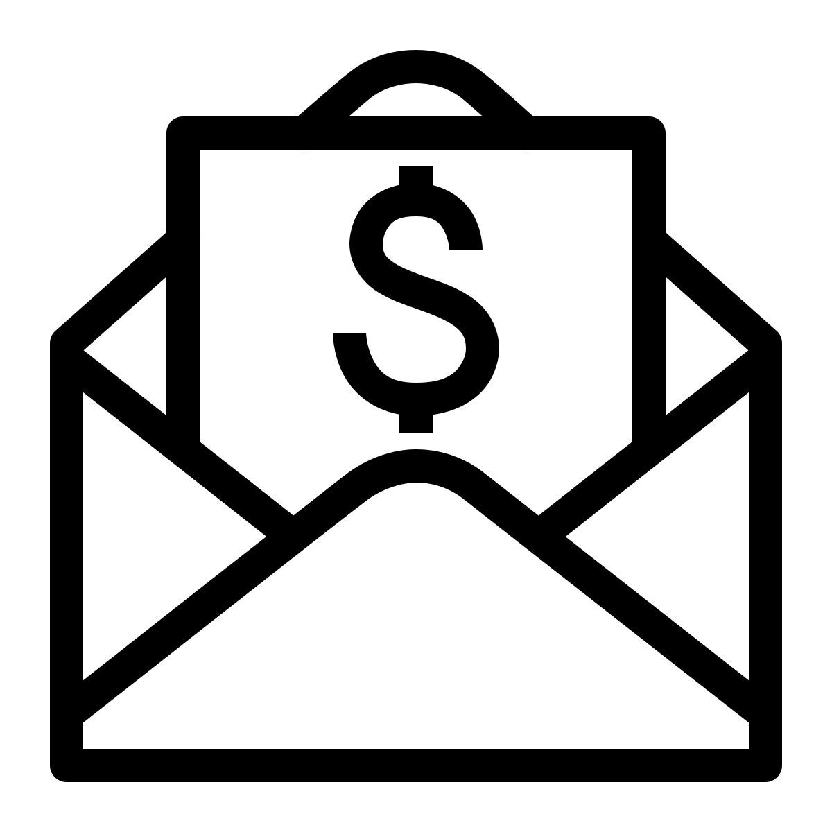 ios 17 outlined style business e mail icon