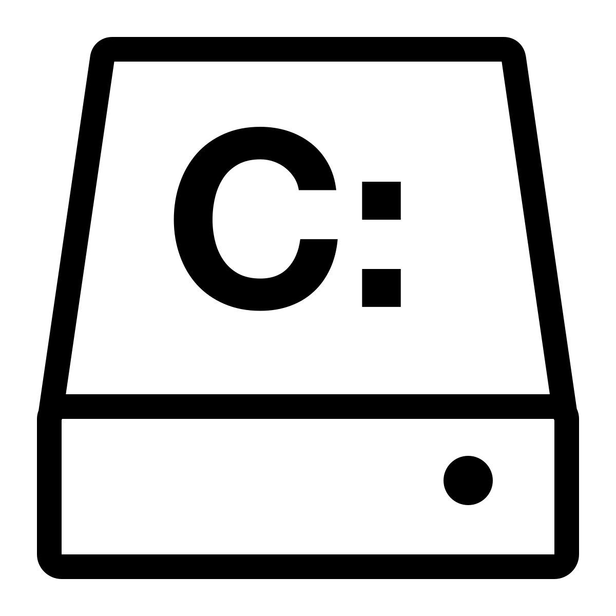 ios 17 outlined style disco rigido icon