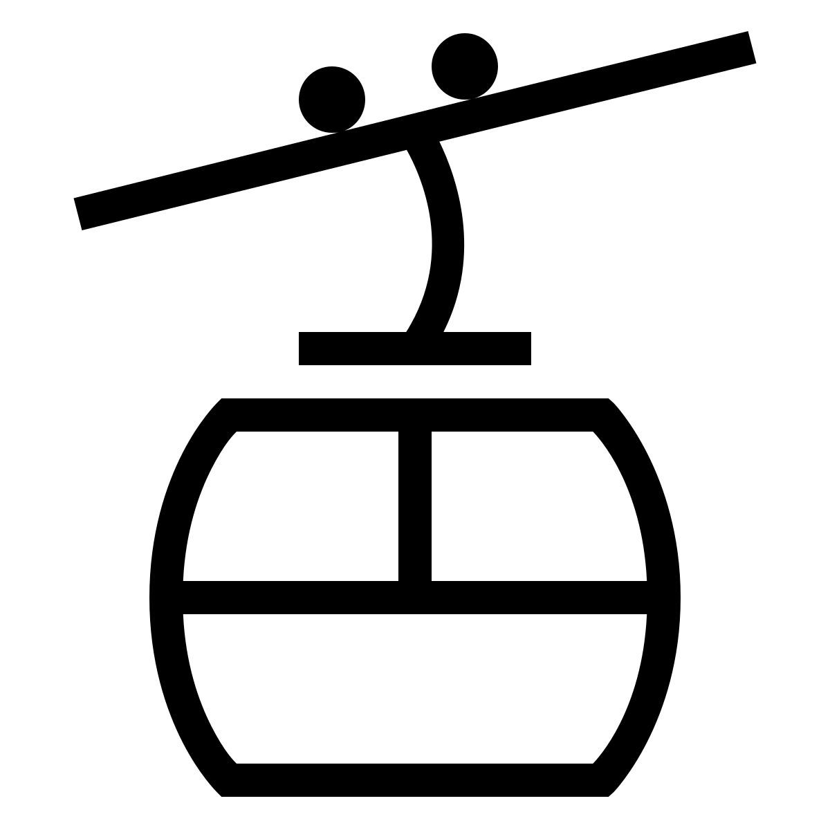 ios 17 outlined style 케이블카 icon