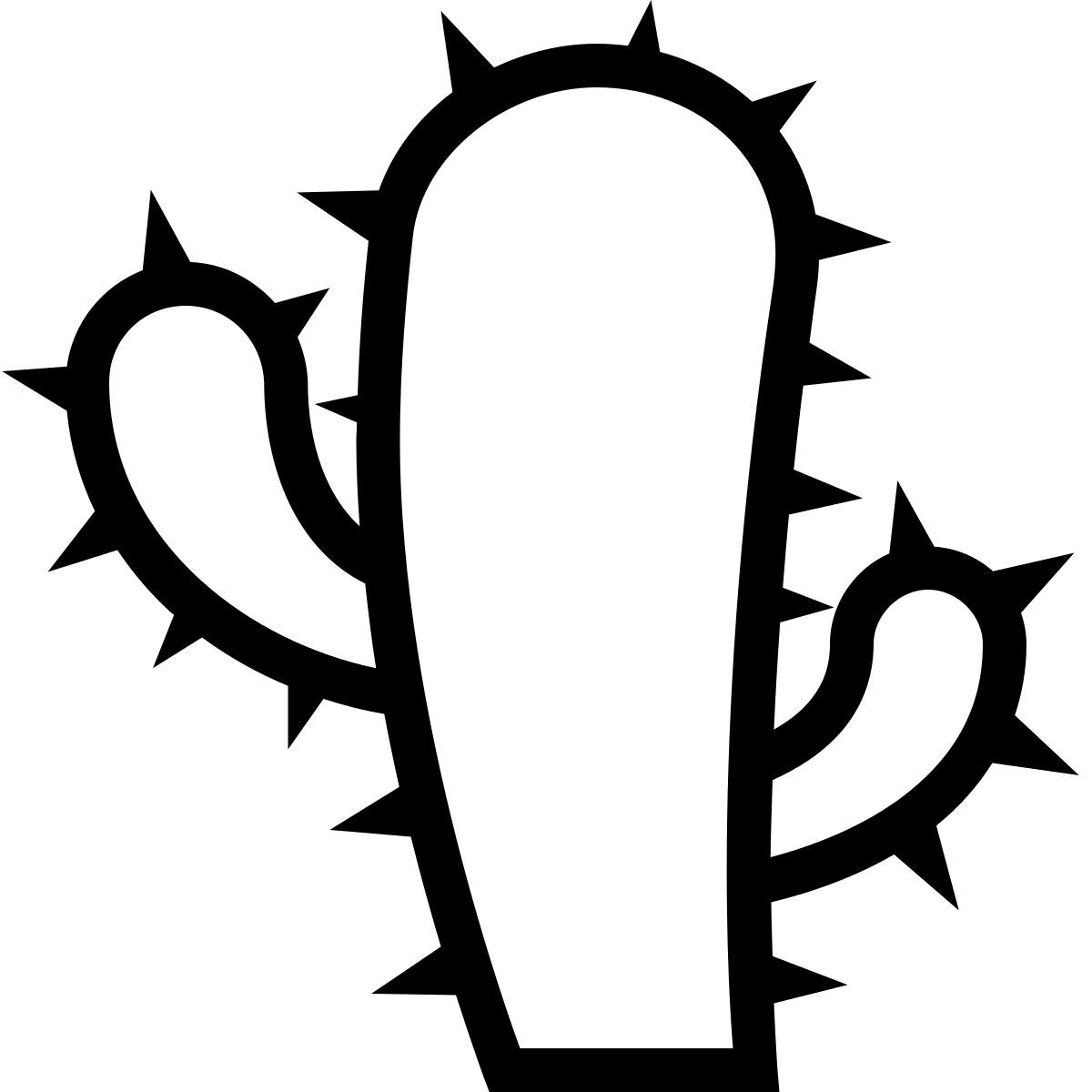 ios 17 outlined style cactus icon