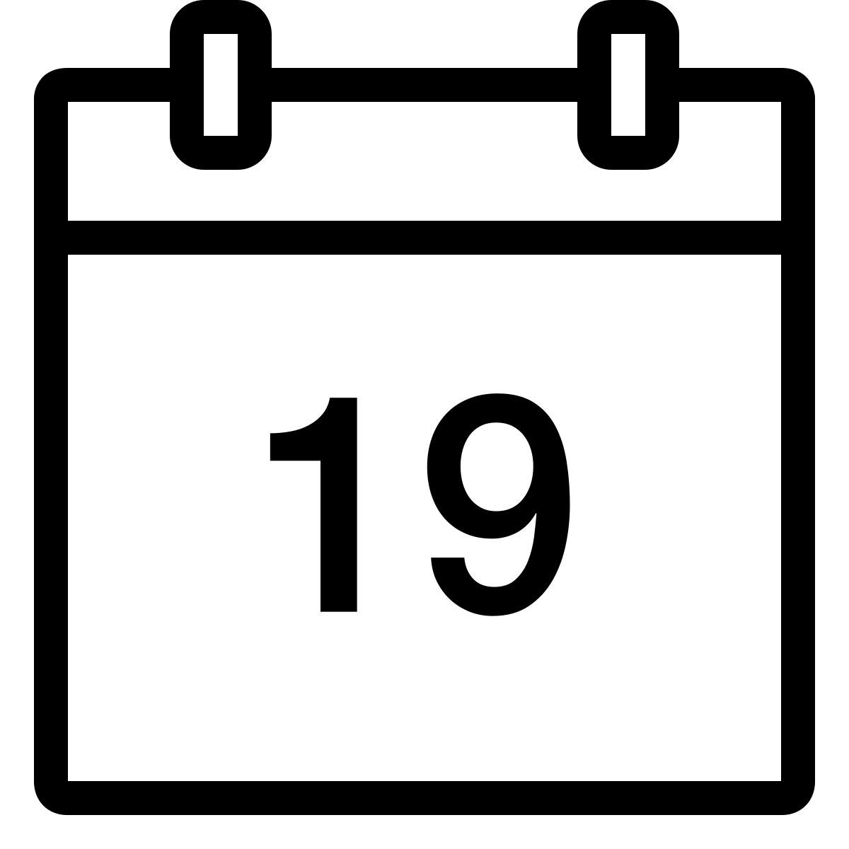 ios 17 outlined style 달력 (19) icon