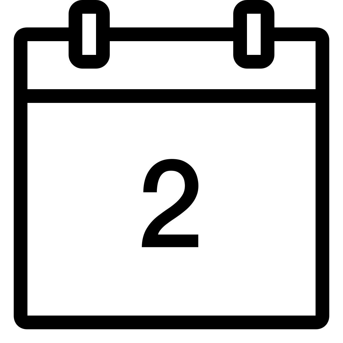 ios 17 outlined style 日历2 icon