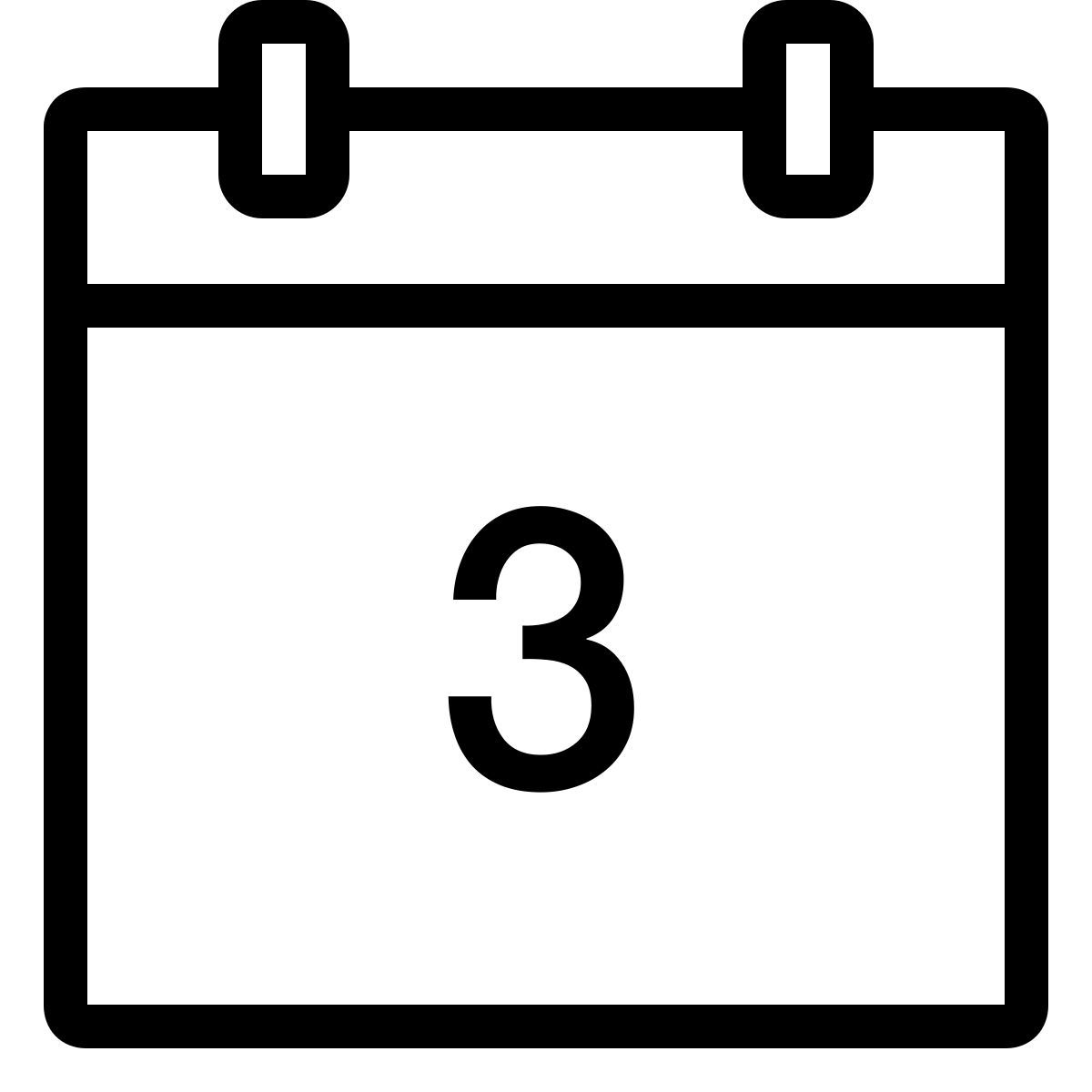 ios 17 outlined style calendário 3 icon