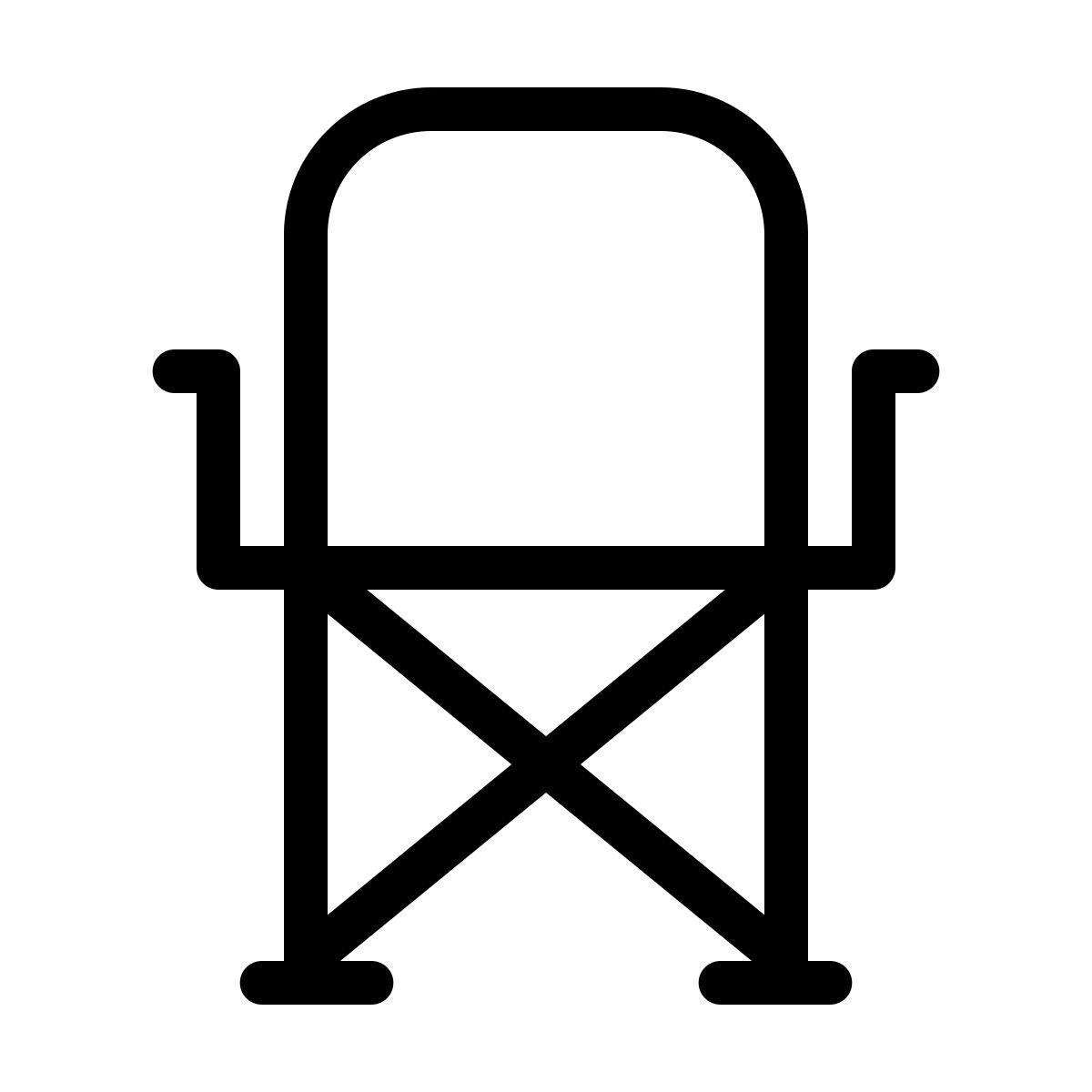 ios 17 outlined style chaise de camping icon