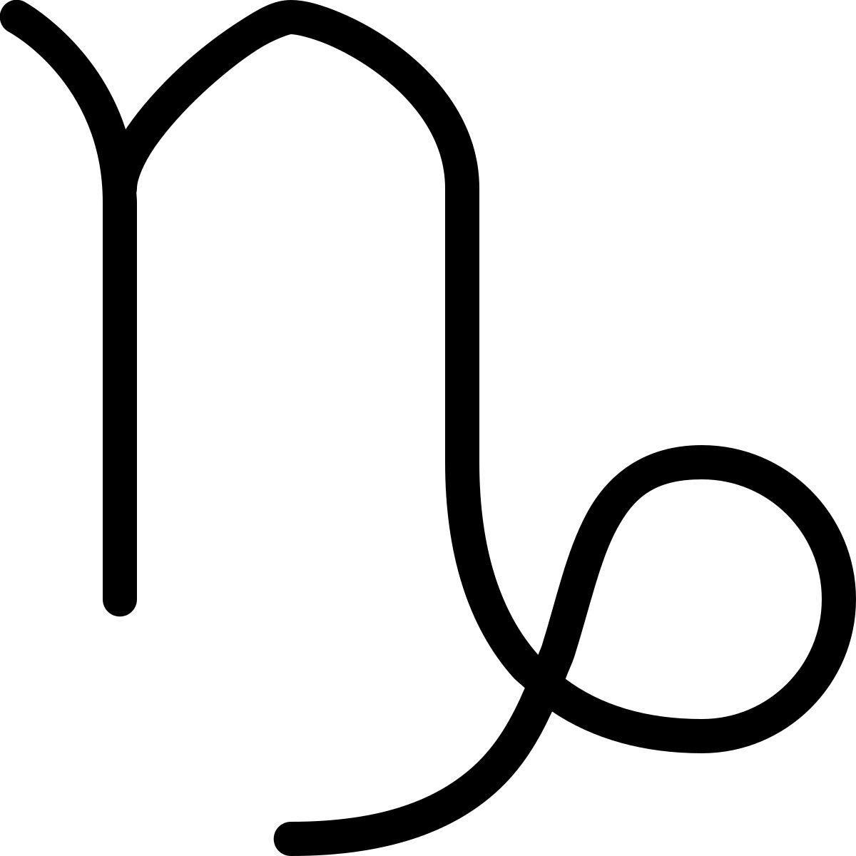 ios 17 outlined style capricornio icon