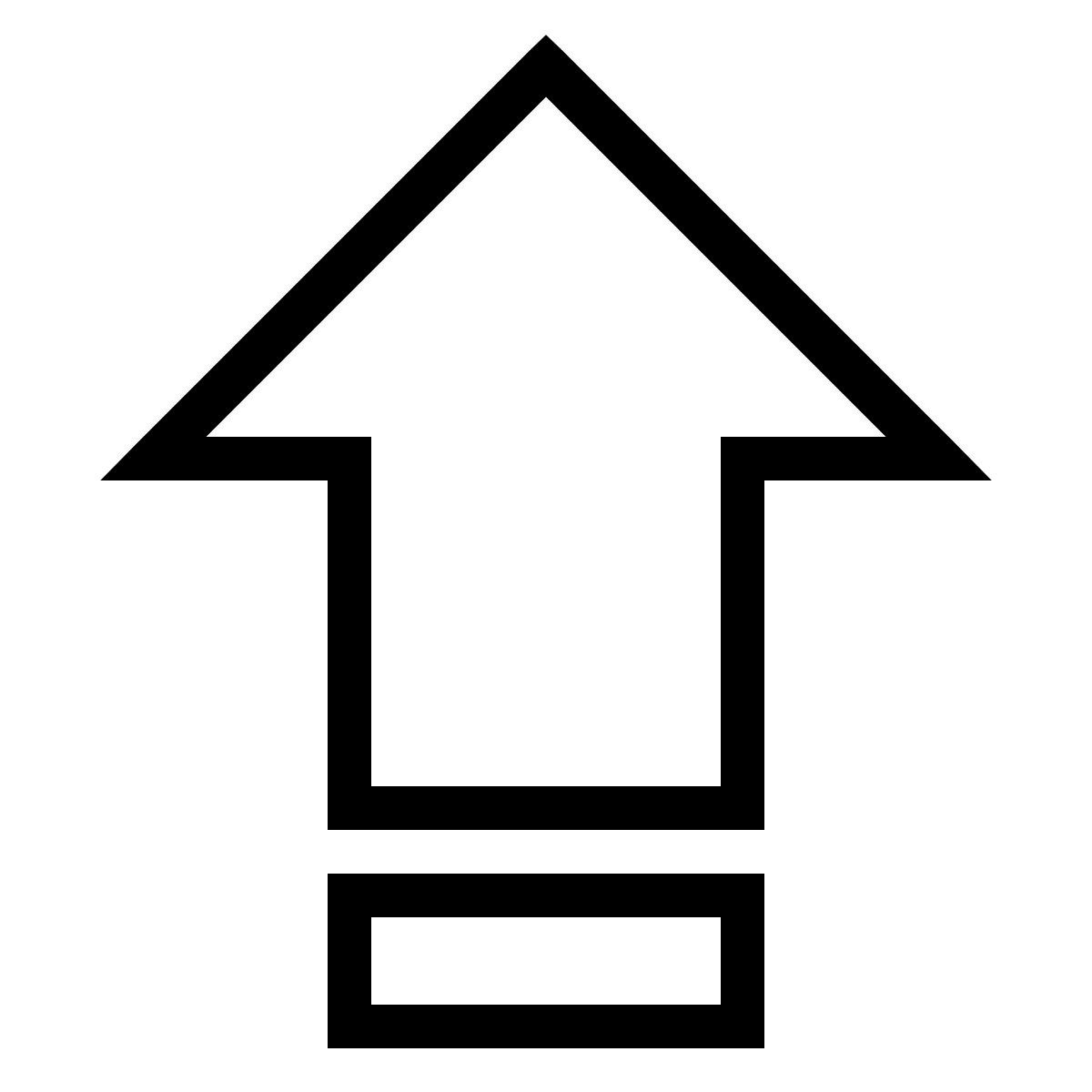 ios 17 outlined style el bloqueo de mayúsculas icon