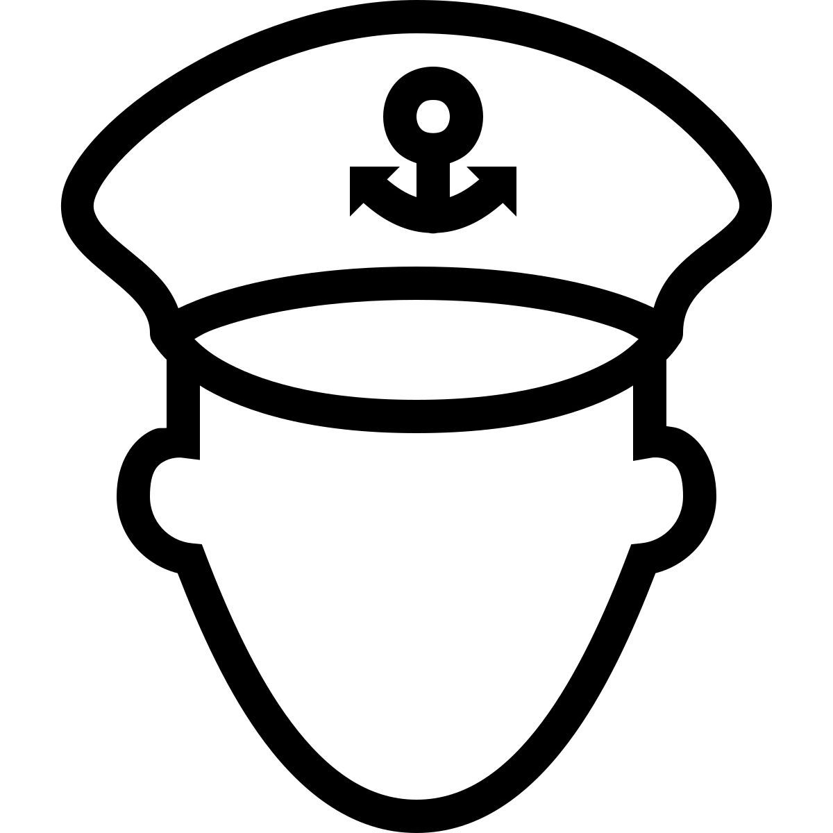 ios 17 outlined style captain icon