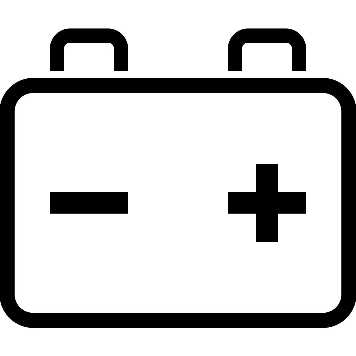 ios 17 outlined style car battery icon