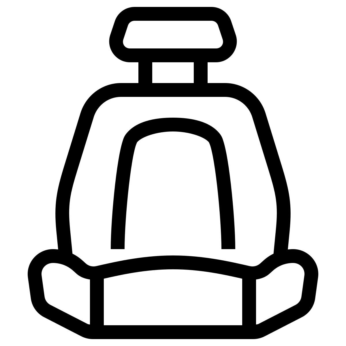 ios 17 outlined style asiento de coche icon