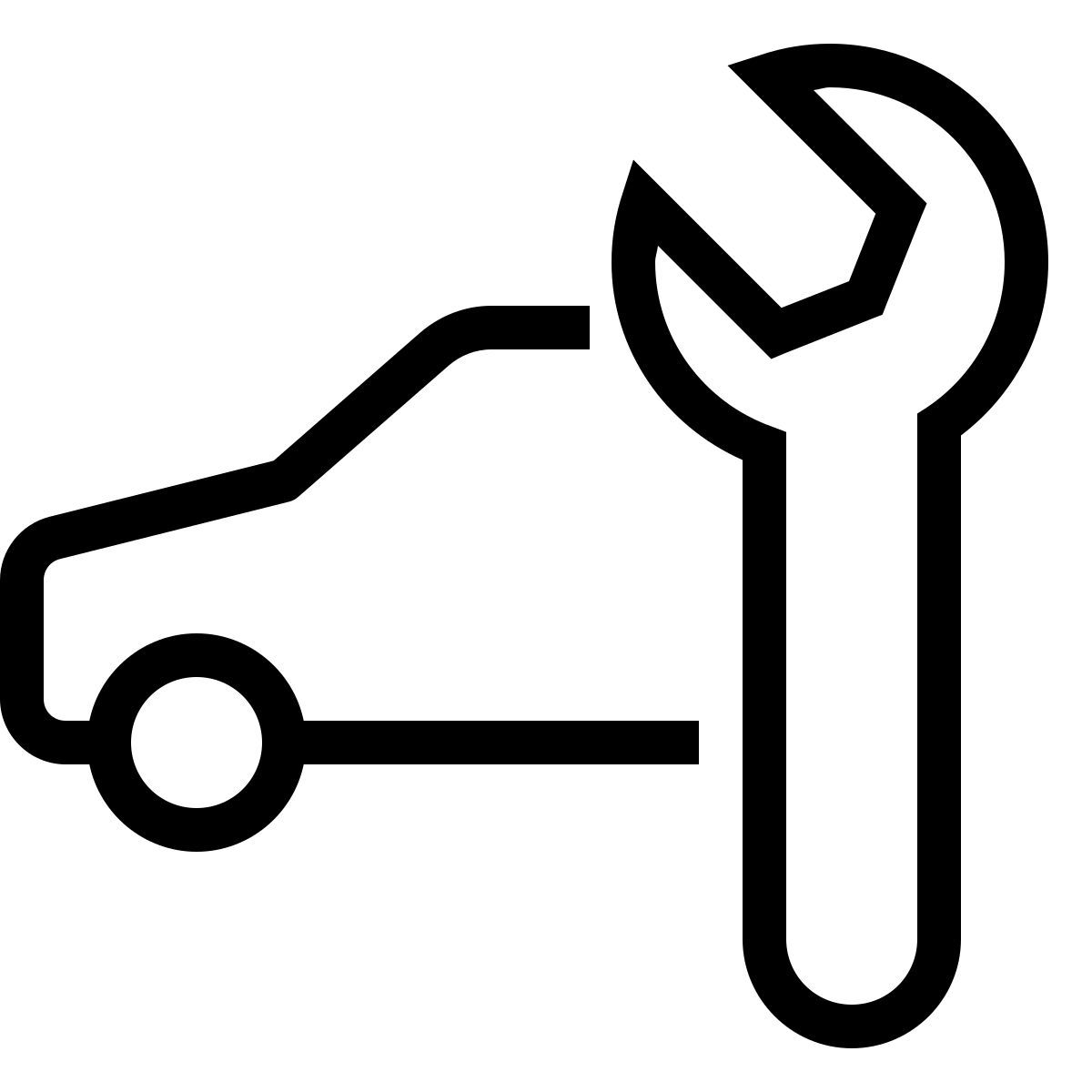 ios 17 outlined style car service icon