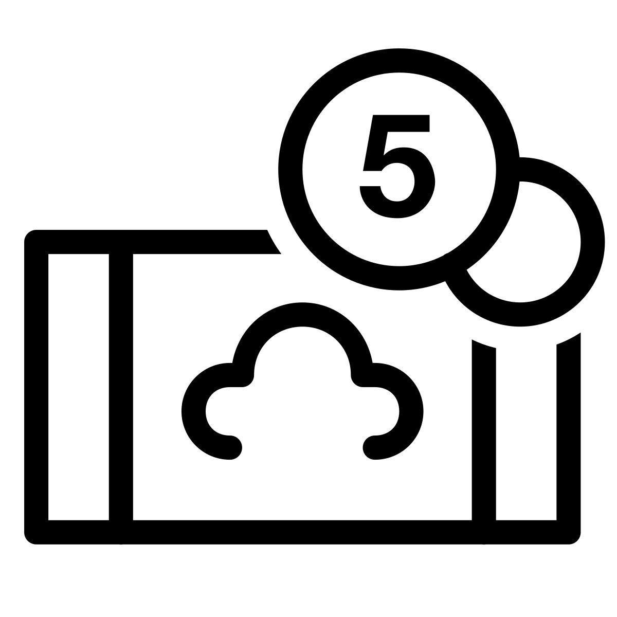 ios 17 outlined style 现金 icon