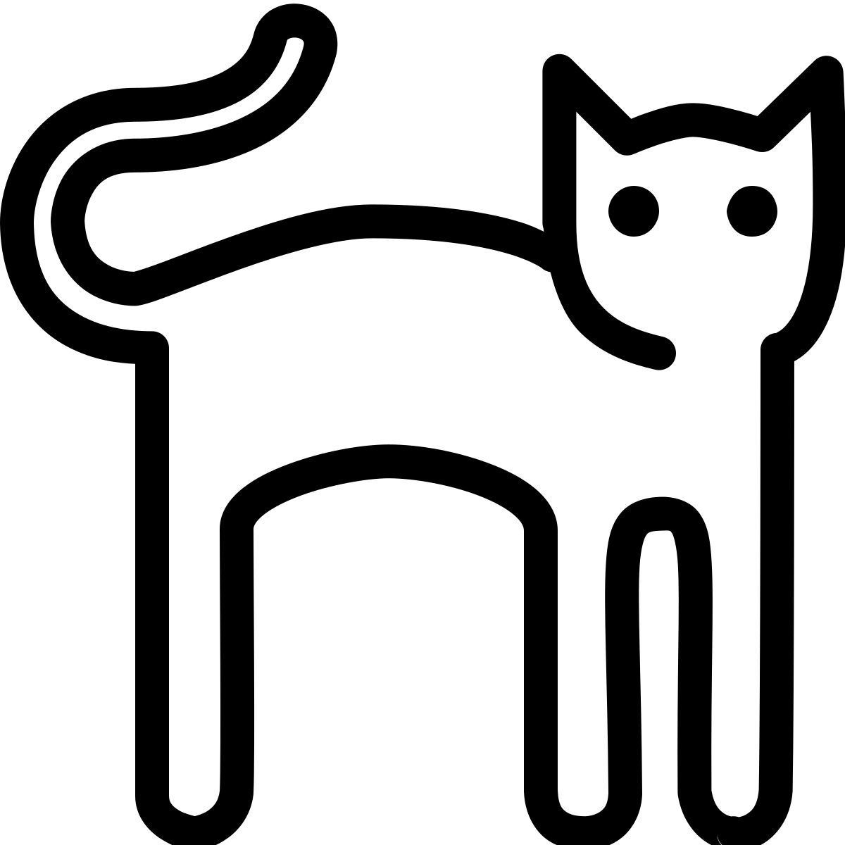 ios 17 outlined style 猫 icon