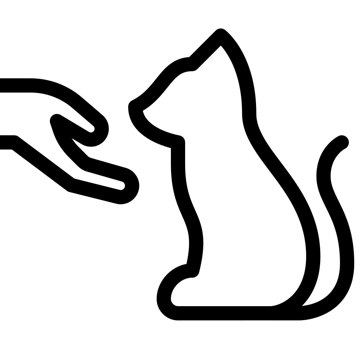 ios 17 outlined style cuidadores de gatos icon