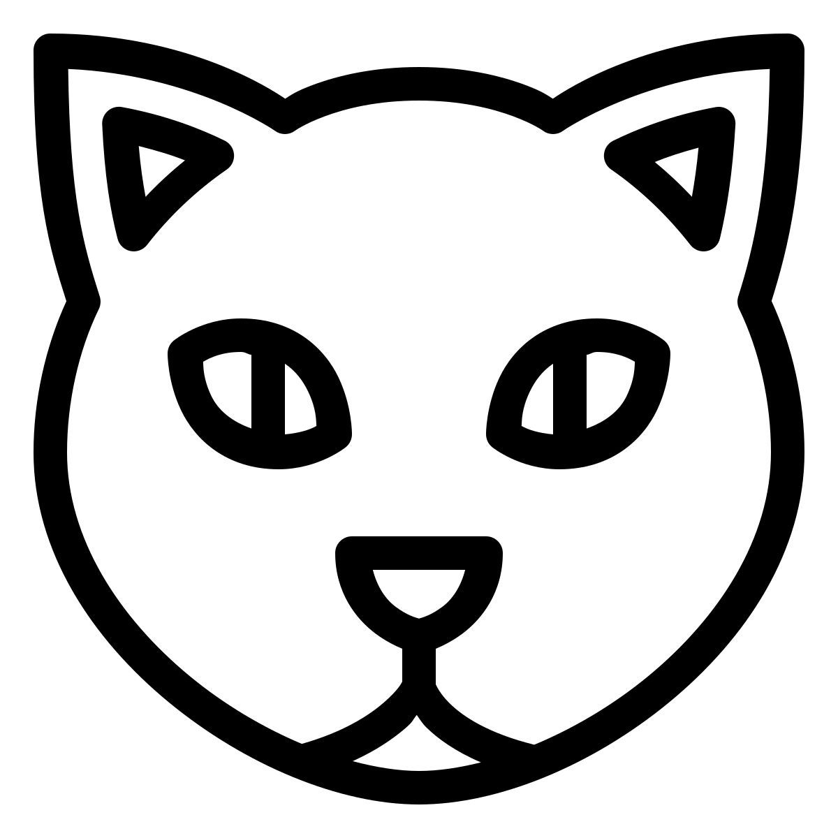 ios 17 outlined style 猫头 icon