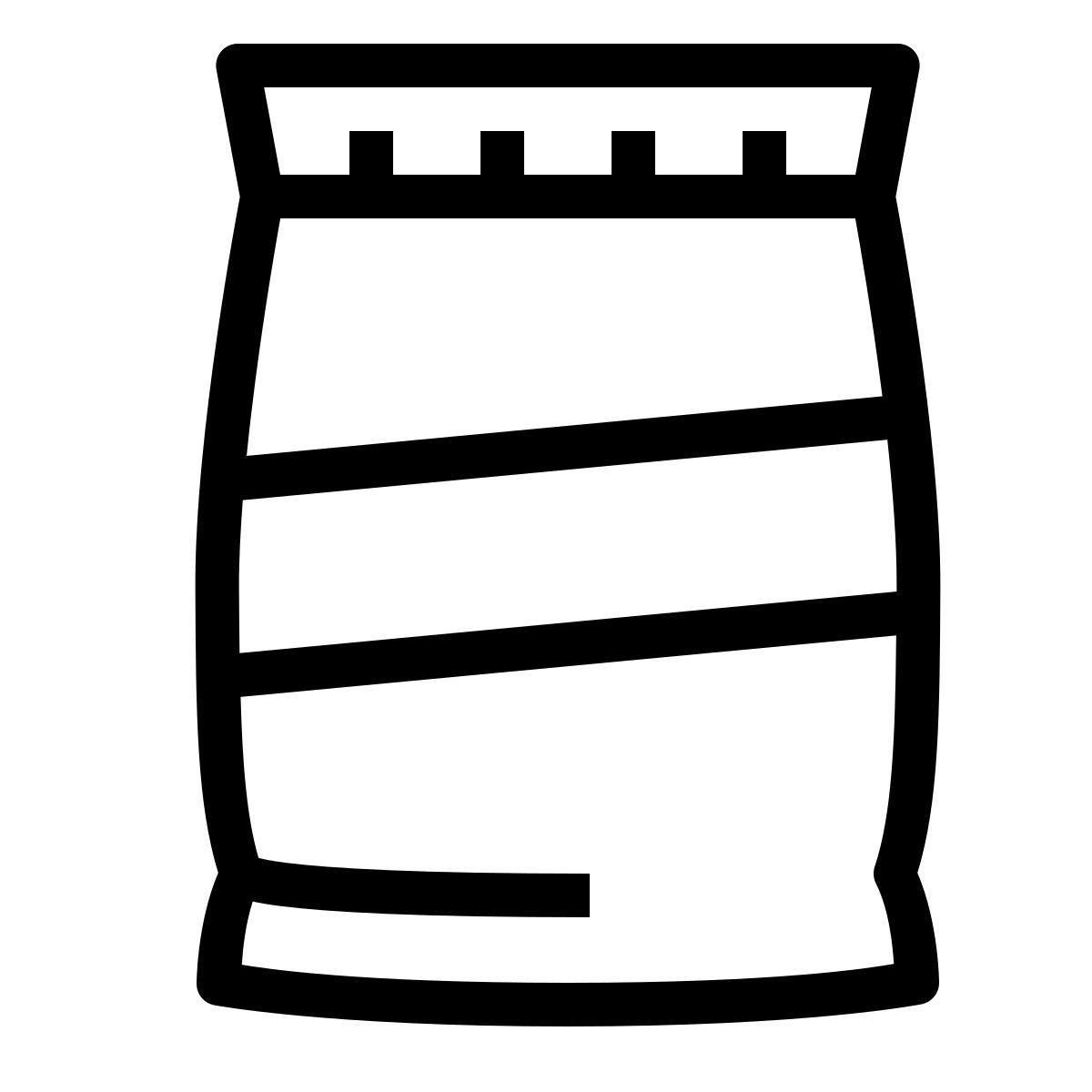 ios 17 outlined style cement bag icon