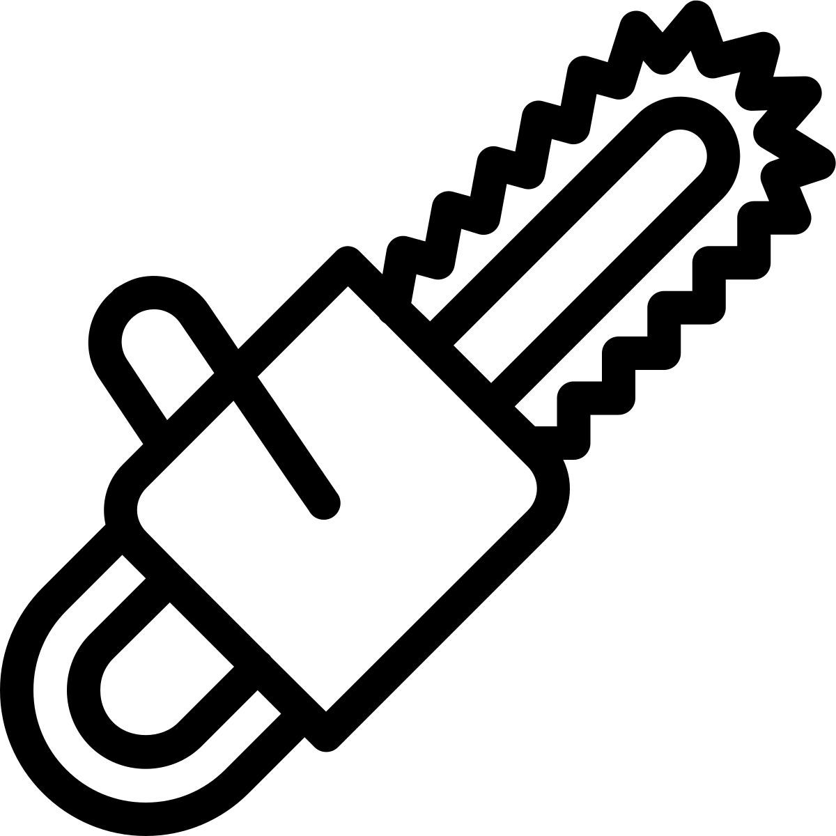 ios 17 outlined style 电锯 icon