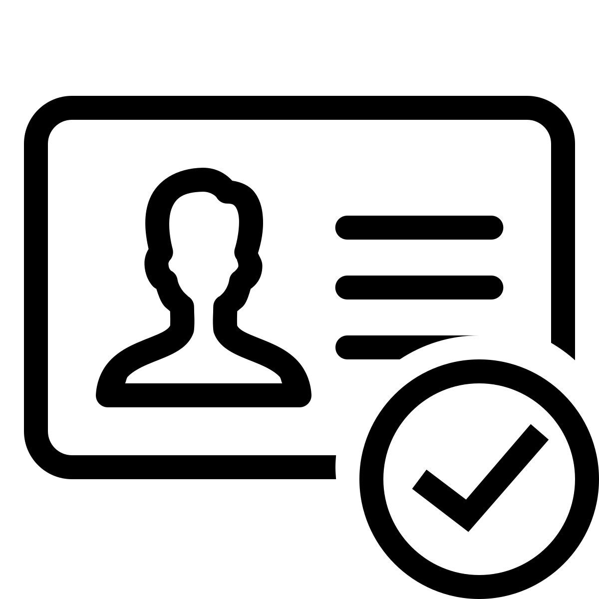 ios 17 outlined style überprüfte identifikationsdokumente icon