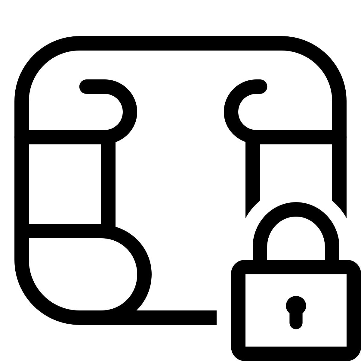 ios 17 outlined style chipkarte blockiert icon