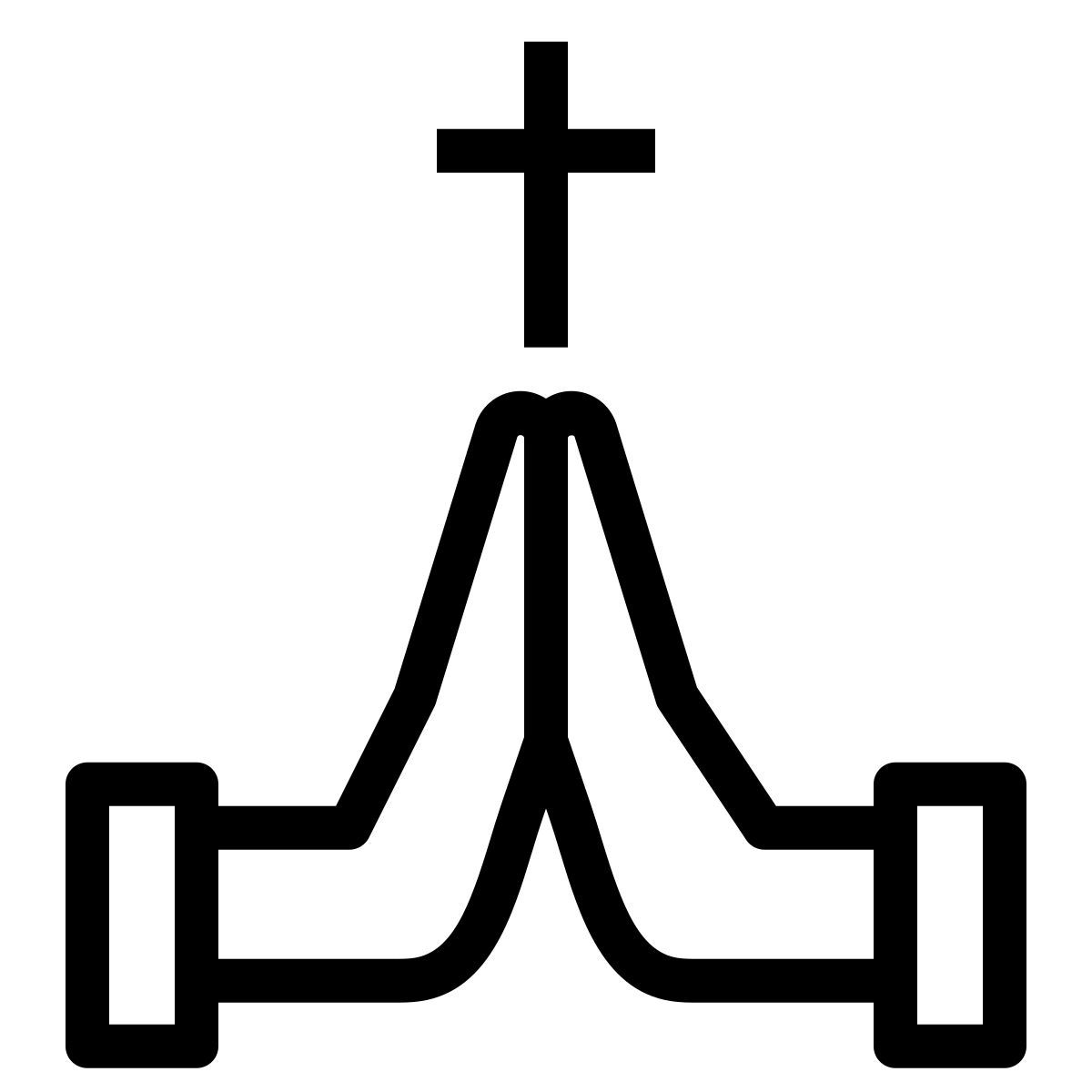 ios 17 outlined style oracion cristiana icon