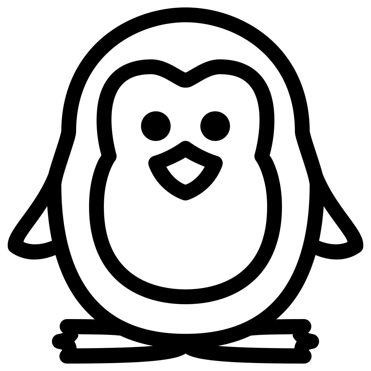 ios 17 outlined style pingüino de navidad icon