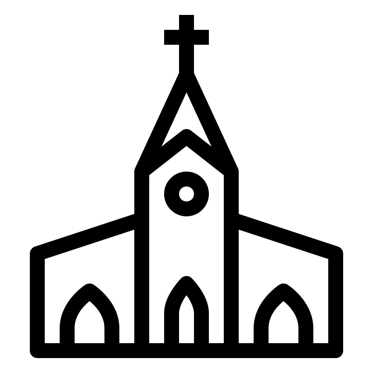 ios 17 outlined style 教堂 icon