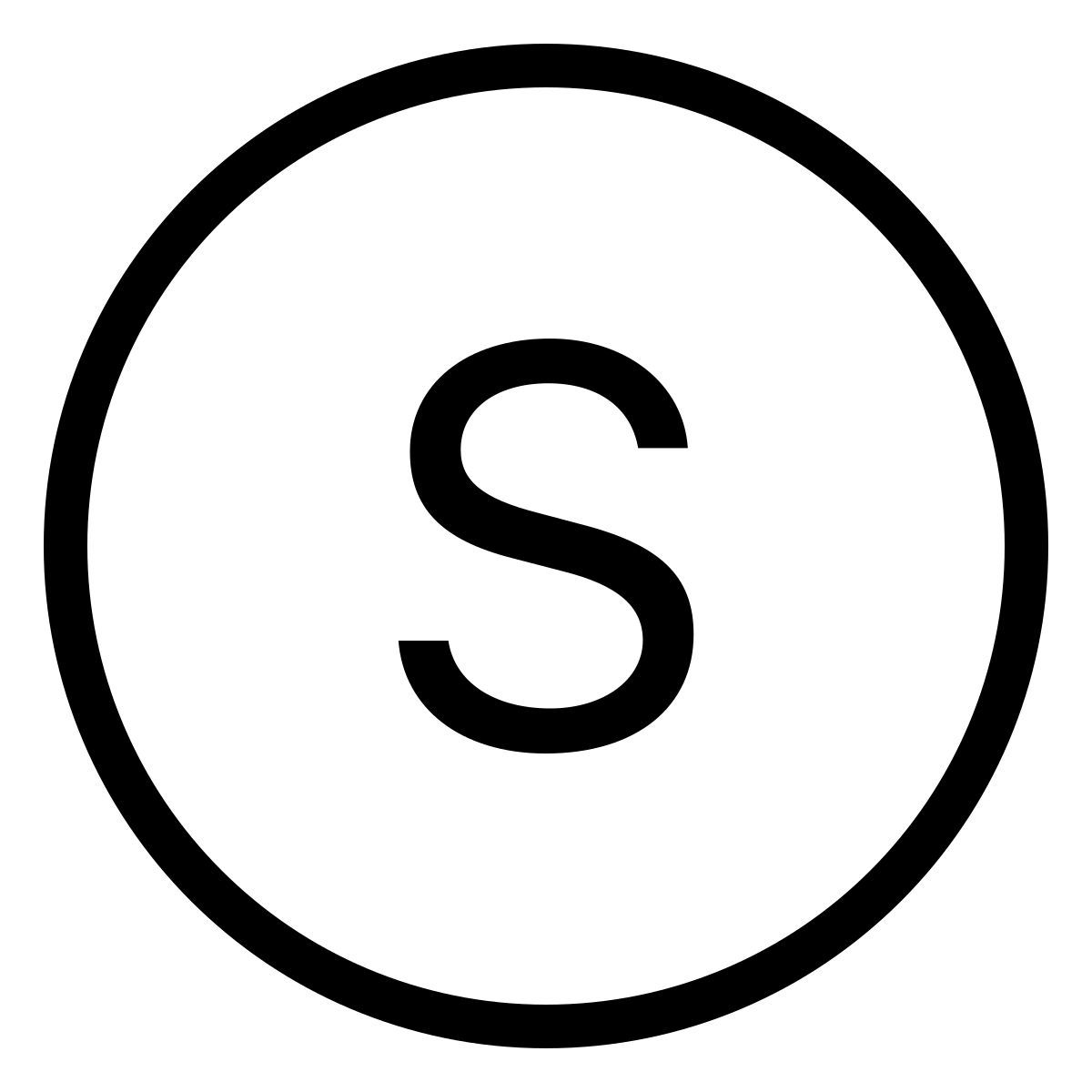 ios 17 outlined style circled s icon