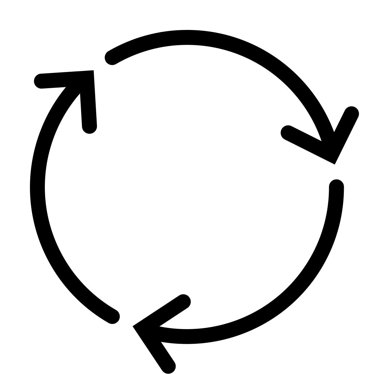 ios 17 outlined style 원형 화살표 icon