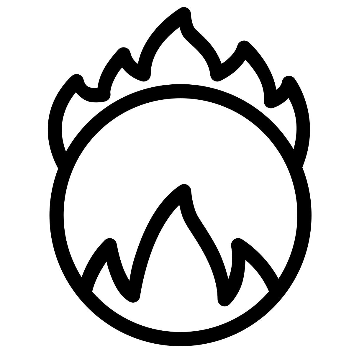 ios 17 outlined style anillo de fuego de circo icon