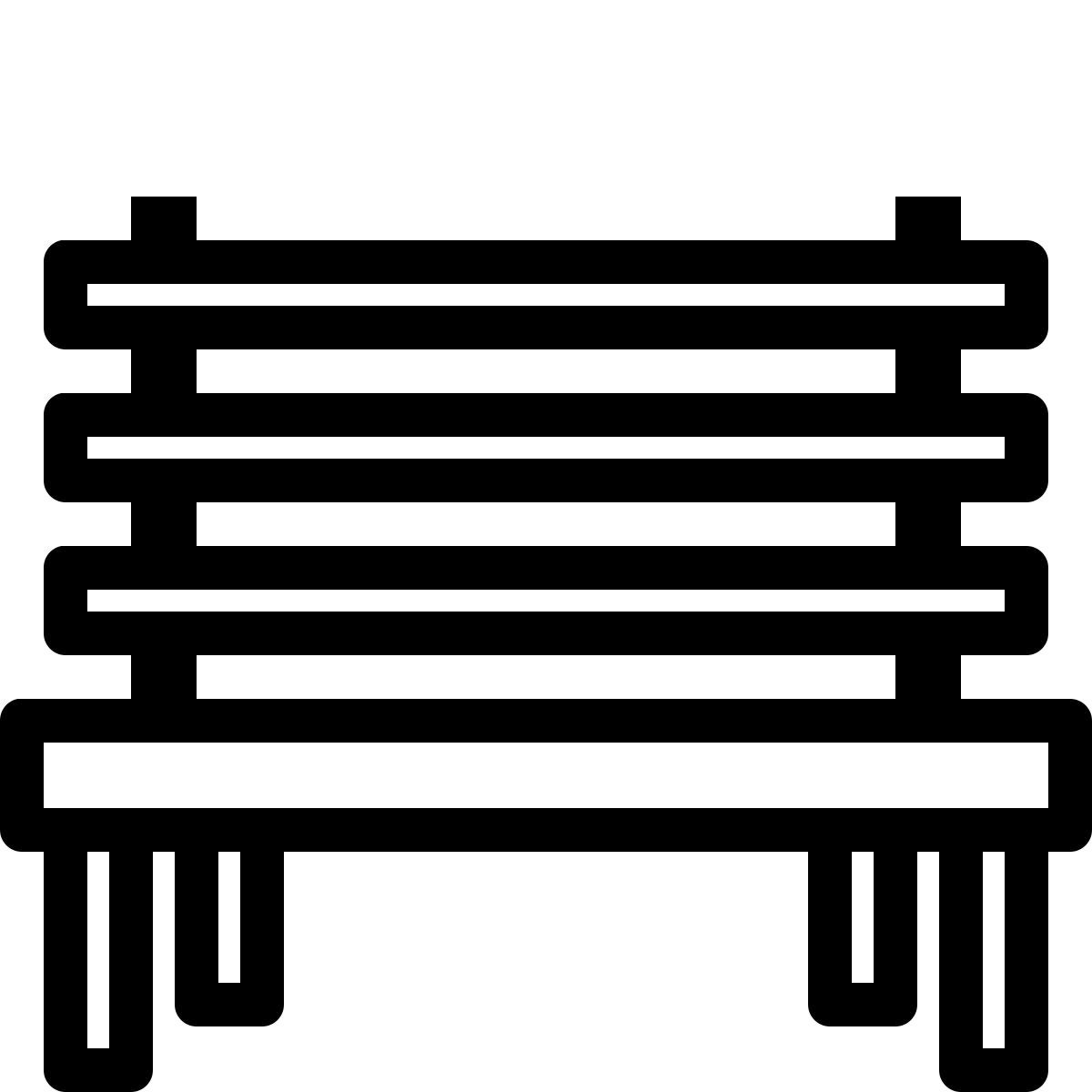 ios 17 outlined style 城市长椅 icon