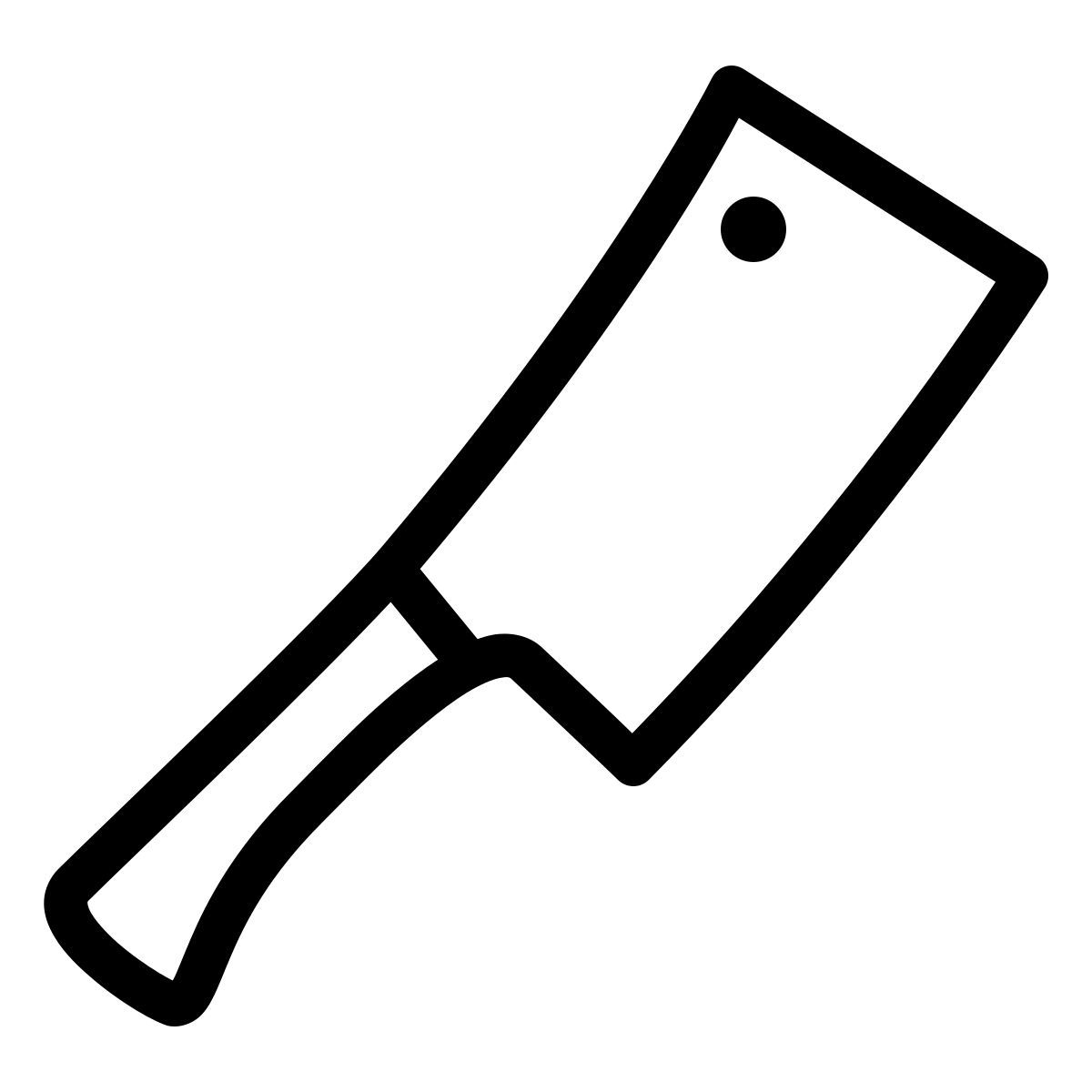 ios 17 outlined style cuchilla de carnicero icon