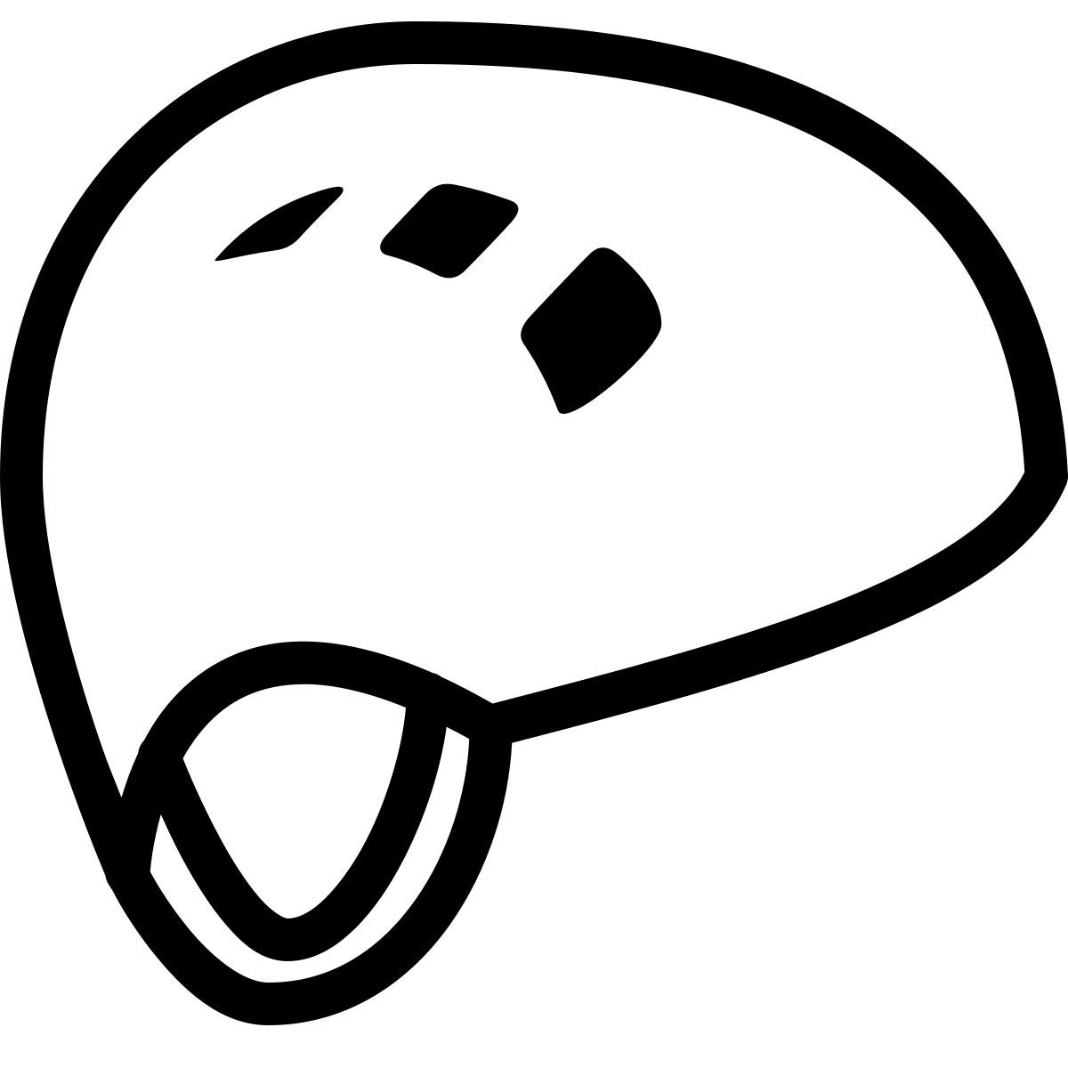 ios 17 outlined style casco de escalada icon