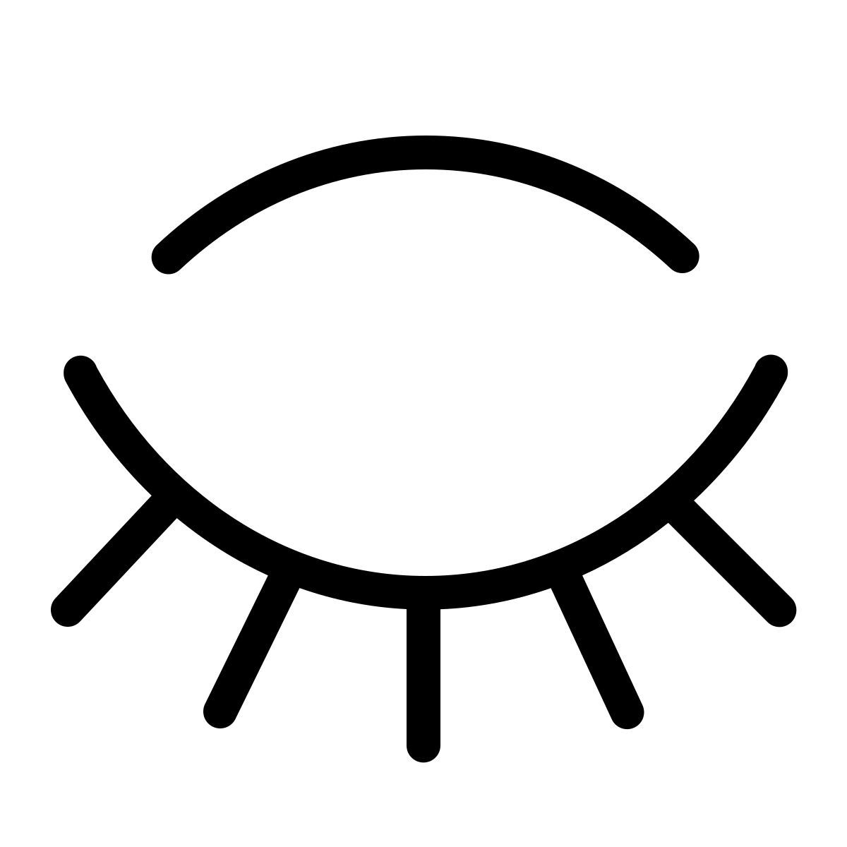 ios 17 outlined style ojo cerrado icon