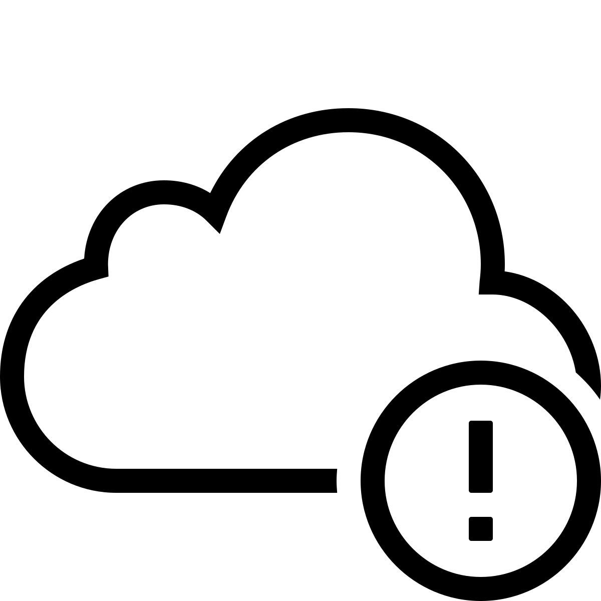 ios 17 outlined style cloud alert icon