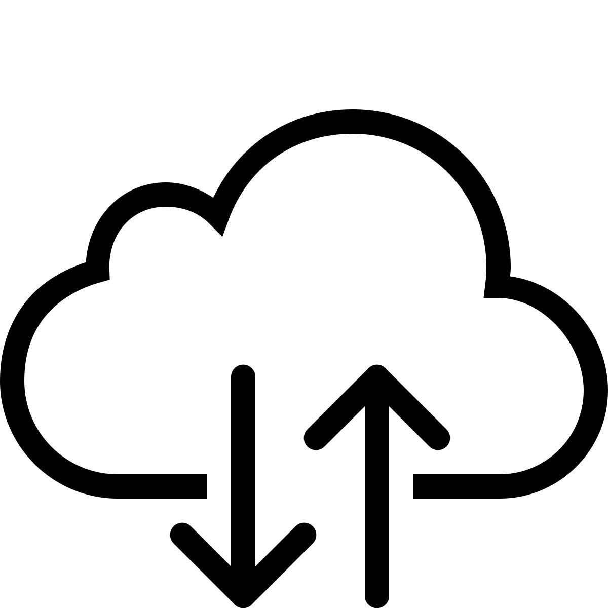 ios 17 outlined style cloud backup restore icon